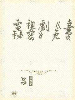 电视剧《妻子的秘密》免费播放