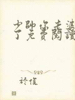 少帅你老婆又跑了免费阅读全文