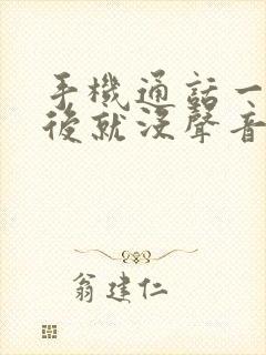 手机通话一分钟后就没声音了