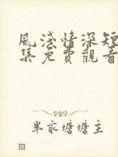 风浅情深短剧全集免费观看