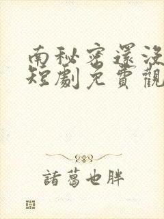 南秘密还没心动短剧免费观看