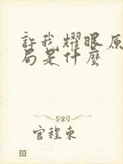 许我耀眼原著结局是什么