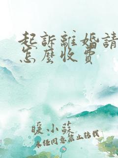 起诉离婚请律师怎么收费