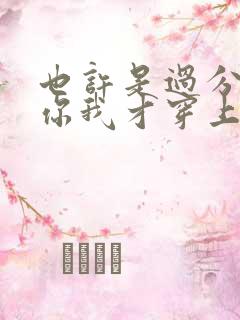 也许是过分的爱你我才穿上歌名