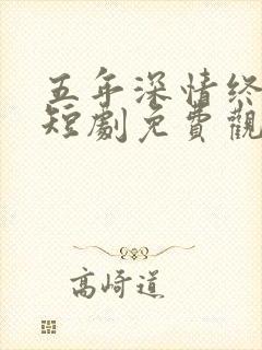 五年深情终成空短剧免费观看