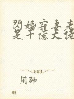 闪婚宠妻老公竟是千亿大佬免费阅读