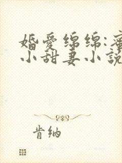 婚爱绵绵:蜜宠小甜妻小说