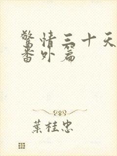 惊情三十天续写番外篇