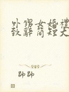 外甥女婚礼舅舅致辞简短大气