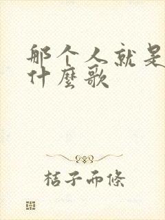 那个人就是你是什么歌