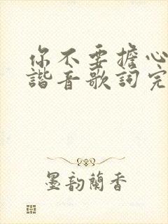 你不要担心中文谐音歌词完整版