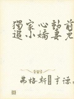独家心动前夫复追小娇妻免费阅读小说