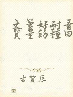 文笔好耐看的高质量的种田文