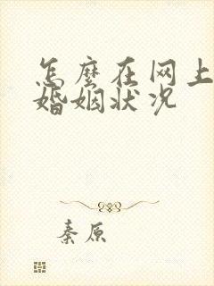 怎么在网上查询婚姻状况