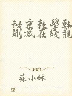 秘密教学韩漫无删减在线观看