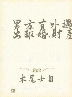 男方有外遇,提出离婚.财产怎样分割