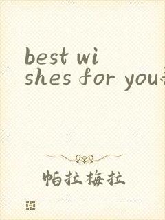 best wishes for you翻译成中文