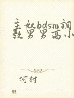 主奴bdsm调教男男高小说