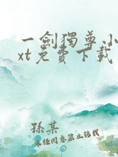 一剑独尊小说txt免费下载