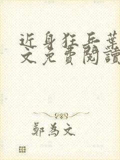 近身狂兵叶军全文免费阅读