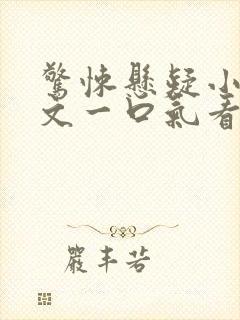 惊悚悬疑小说推文一口气看完