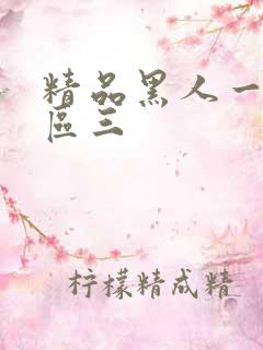 精品黑人一区二区三