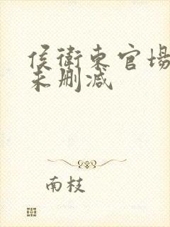 侯卫东官场笔记未删减