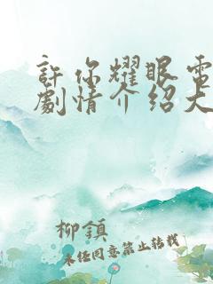 许你耀眼电视剧剧情介绍大结局