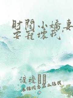财阀小娇妻叔你要宠坏我'