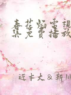 春花焰电视剧全集免费播放在线观看