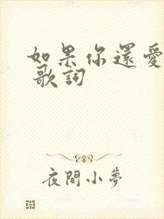 如果你还爱着我 歌词