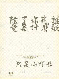 除了你我谁也不爱是什么歌