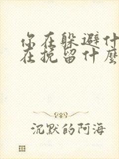 你在躲避什么你在挽留什么是哪首歌