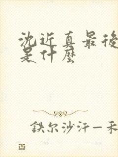 沈近真最后结局是什么