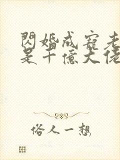 闪婚成宠老公竟是千亿大佬免费阅读笔趣阁