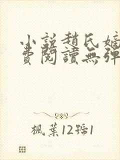 小说赵氏嫡女免费阅读无弹窗