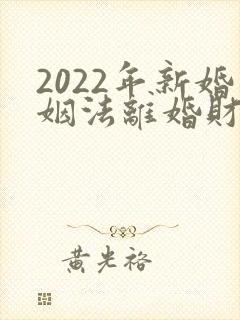 2022年新婚姻法离婚财产怎么分割