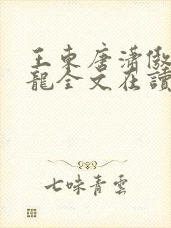 王东唐潇傲世潜龙全文在读