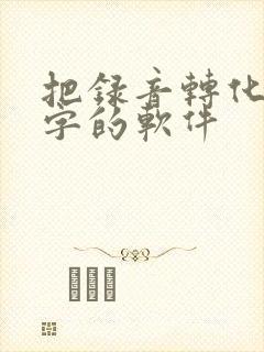 把录音转化为文字的软件