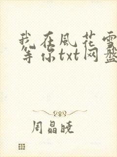 我在风花雪月里等你txt网盘