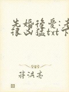 先婚后爱:老公很凶猛txt下载全文免