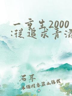 一重生2000:从追求青涩校花同桌开始