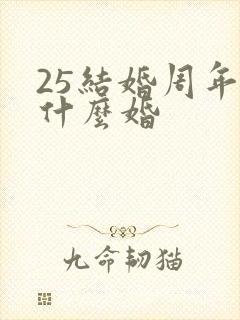 25结婚周年叫什么婚