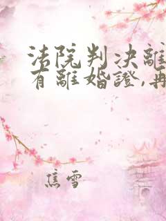 法院判决离婚没有离婚证,再婚怎么办