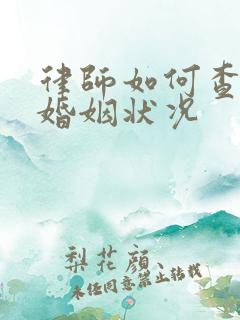 律师如何查个人婚姻状况