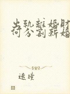 出轨离婚财产如何分割新婚姻法2021