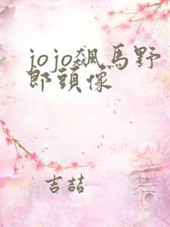 jojo飙马野郎头像
