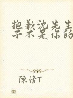 抱歉沈先生,孩子不是你的短剧免费