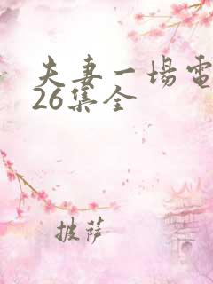 夫妻一场电视剧26集全
