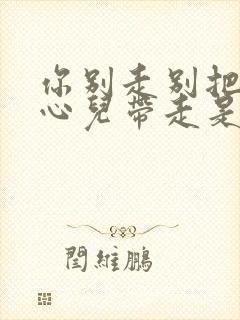 你别走别把我的心儿带走是什么歌